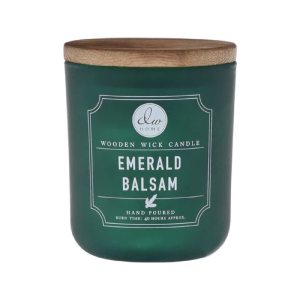 DW Home Emerald Balsam Wooden Single Wick Candle 11.5 oz